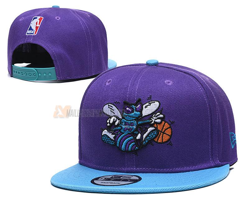 casquette hip hop charlotte hornets de mauve cas4