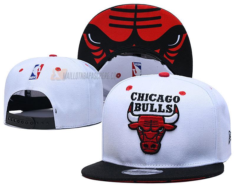 casquette hip hop chicago bulls de blanc cas21