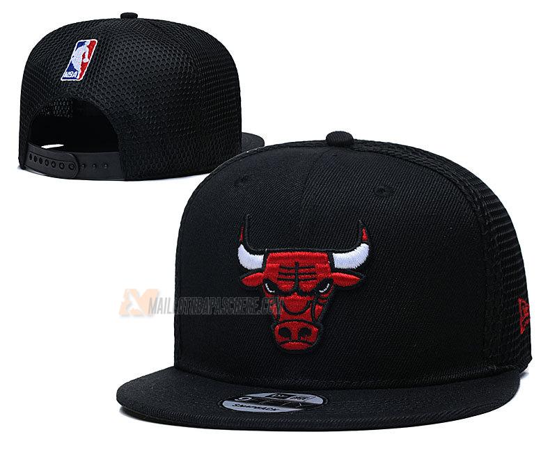 casquette hip hop chicago bulls de noir cas11