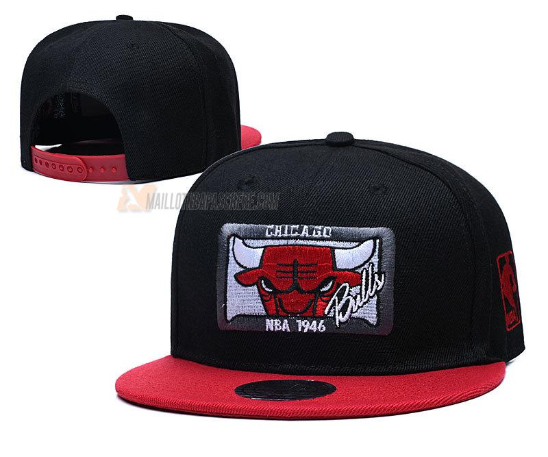 casquette hip hop chicago bulls de noir cas32