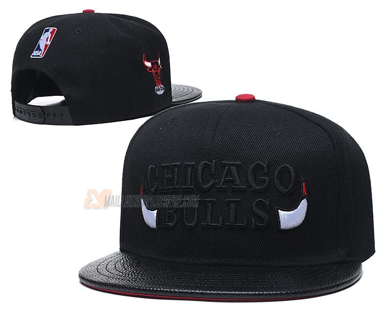 casquette hip hop chicago bulls de noir cas38