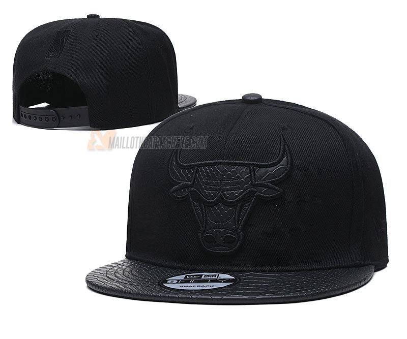 casquette hip hop chicago bulls de noir cas7