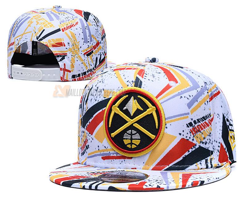 casquette hip hop denver nuggets de blanc cas131