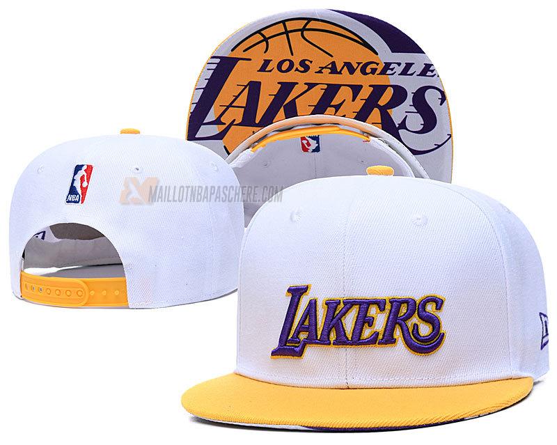 casquette hip hop los angeles lakers de blanc cas87