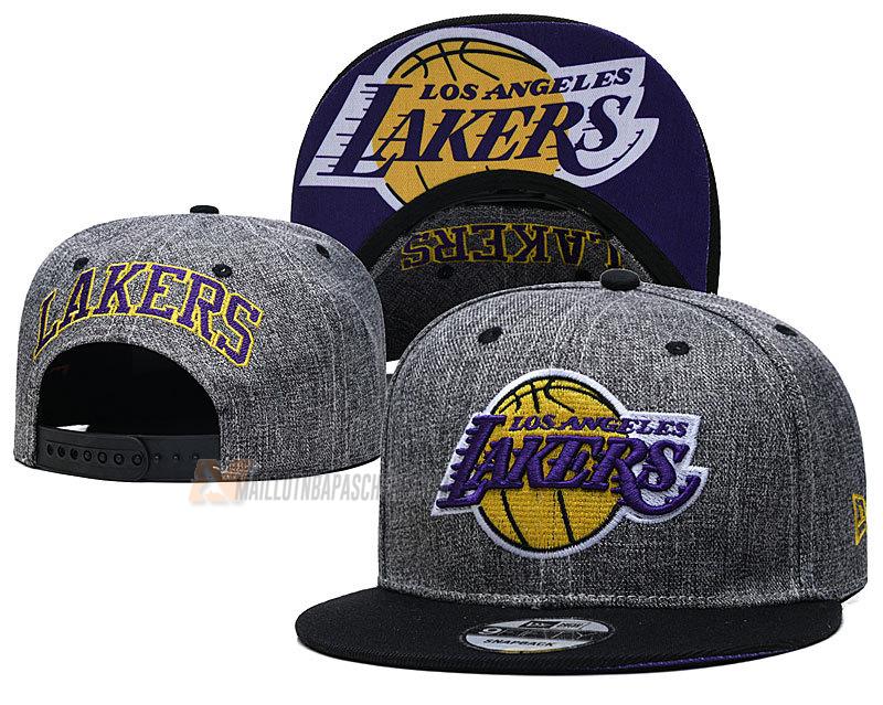 casquette hip hop los angeles lakers de gris cas76