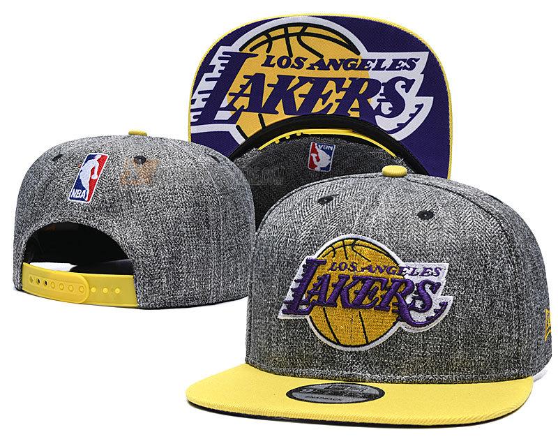 casquette hip hop los angeles lakers de gris cas78