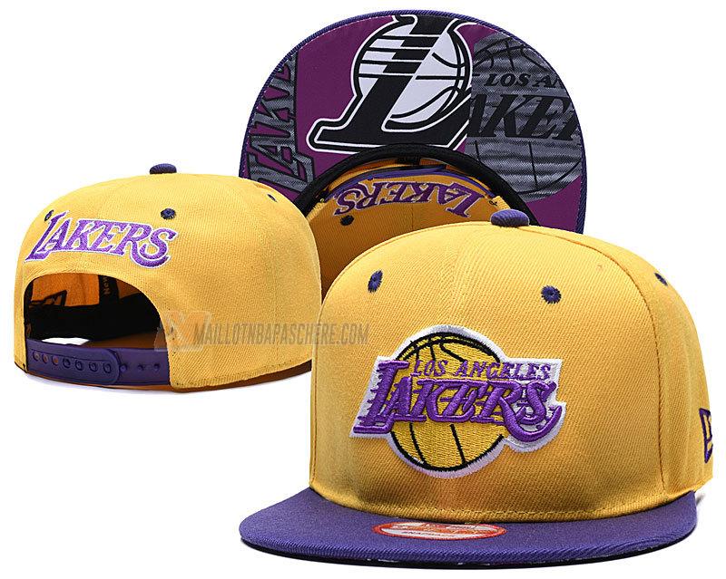 casquette hip hop los angeles lakers de jaune cas73