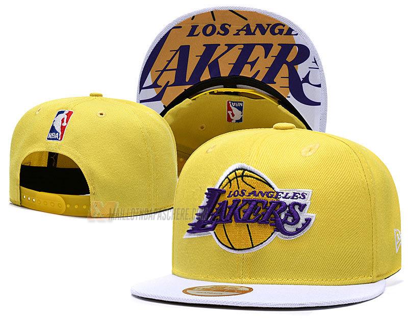 casquette hip hop los angeles lakers de jaune cas86