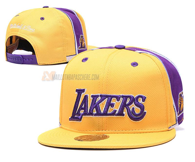 casquette hip hop los angeles lakers de jaune cas92