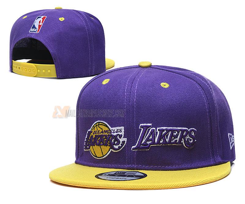 casquette hip hop los angeles lakers de mauve cas62