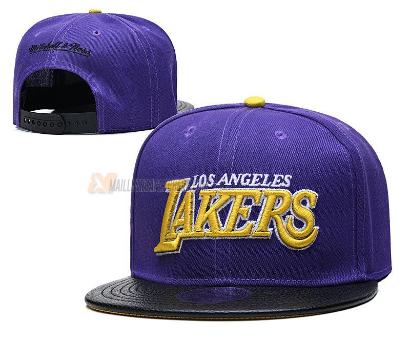 casquette hip hop los angeles lakers de mauve cas64