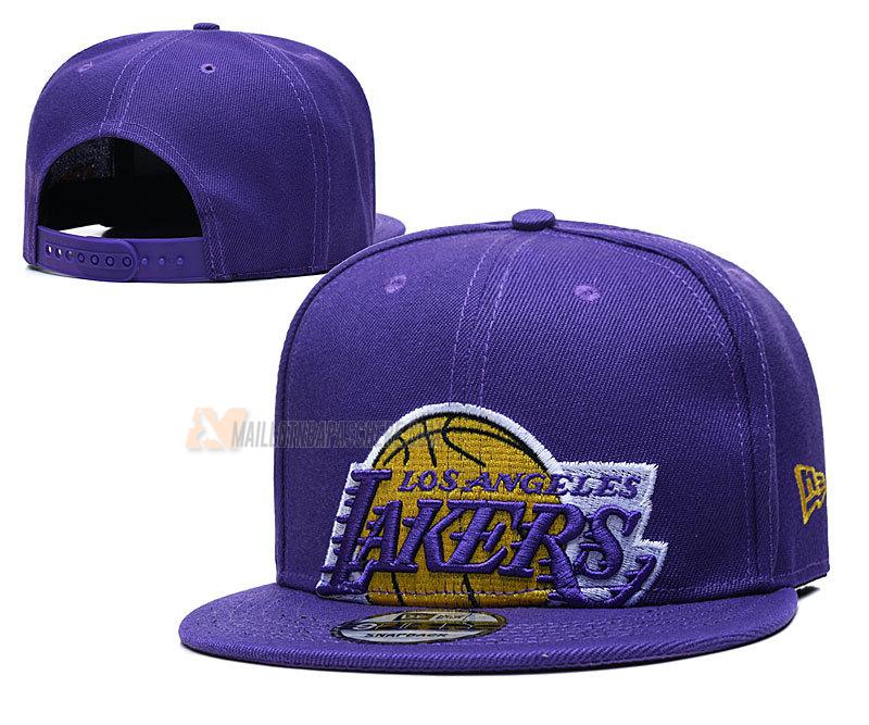 casquette hip hop los angeles lakers de mauve cas66