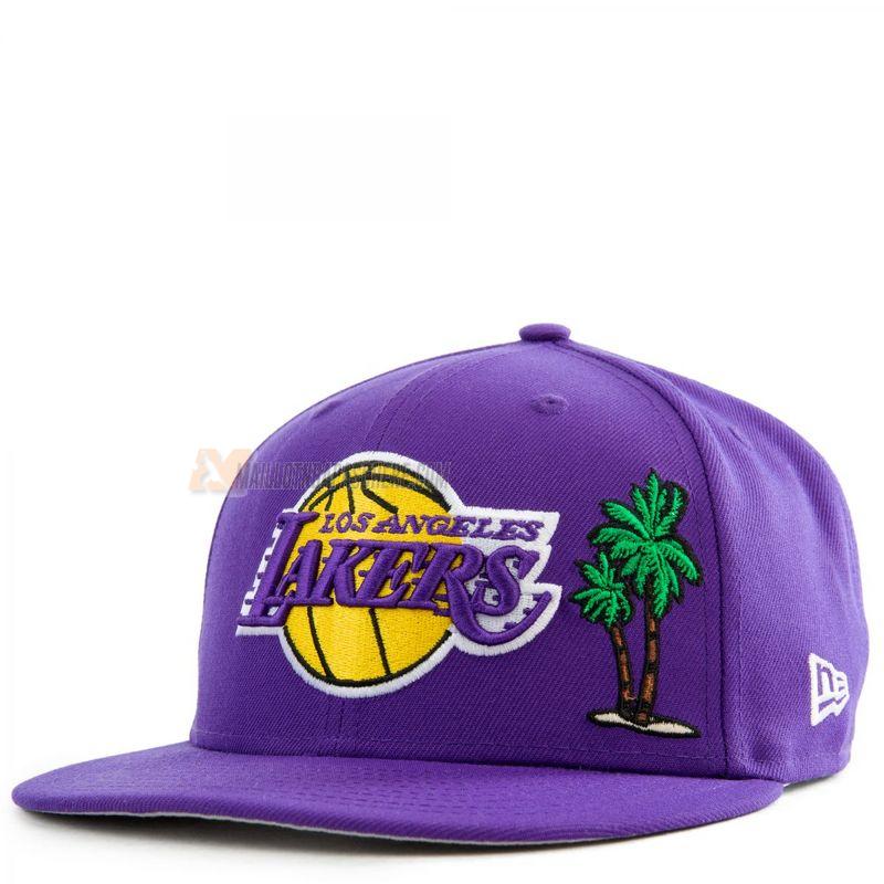 casquette hip hop los angeles lakers de mauve cas72