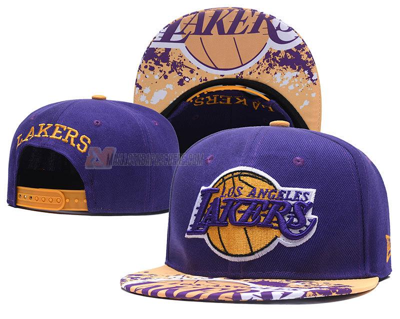 casquette hip hop los angeles lakers de mauve cas74