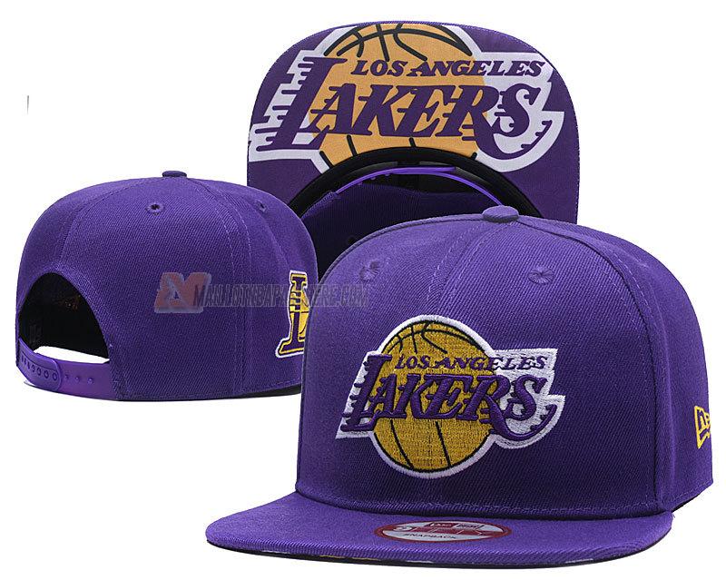 casquette hip hop los angeles lakers de mauve cas82