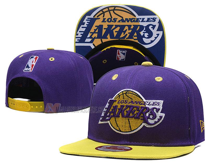 casquette hip hop los angeles lakers de mauve cas85