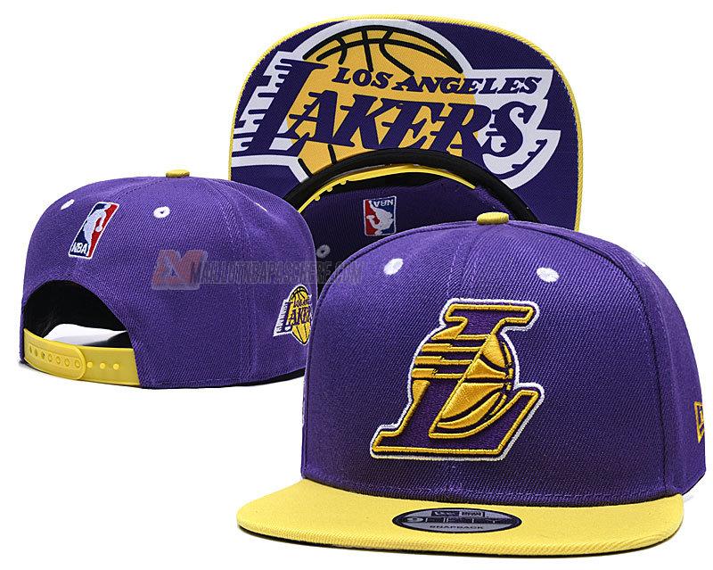 casquette hip hop los angeles lakers de mauve cas91