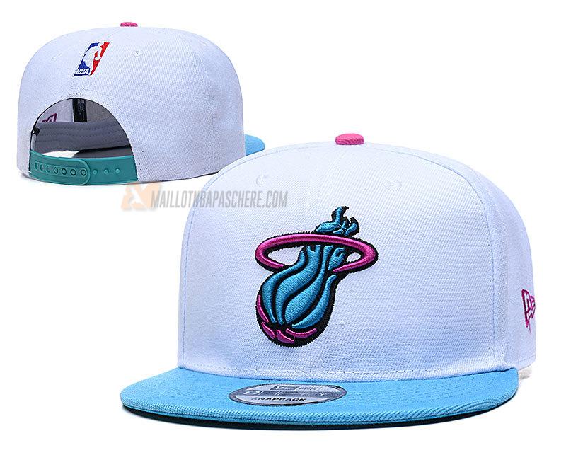 casquette hip hop miami heat de blanc cas149