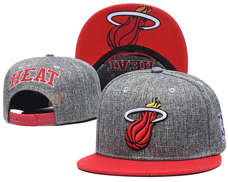 casquette hip hop miami heat de gris cas139