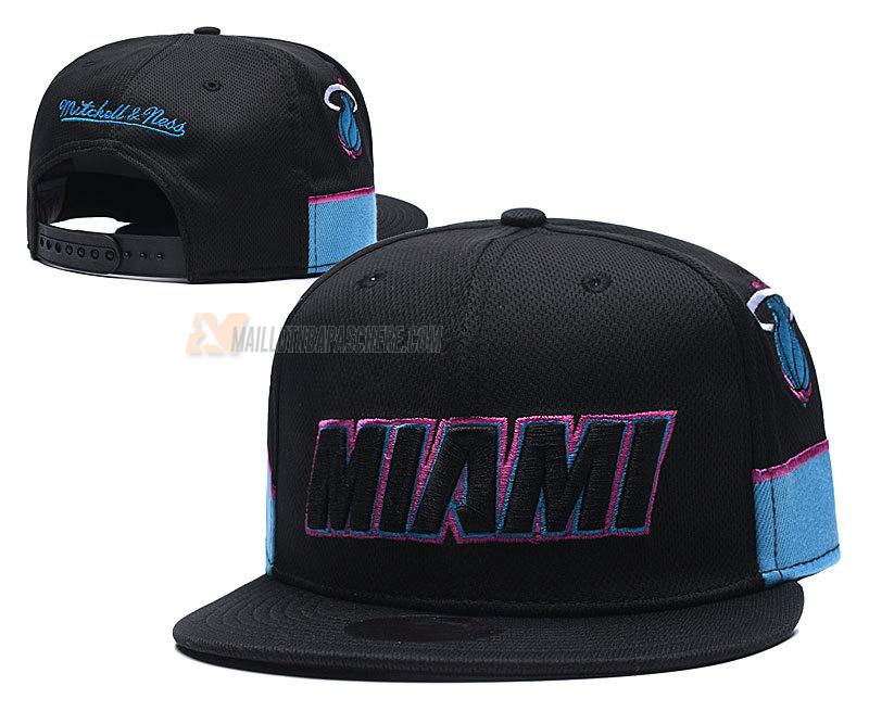 casquette hip hop miami heat de noir cas143