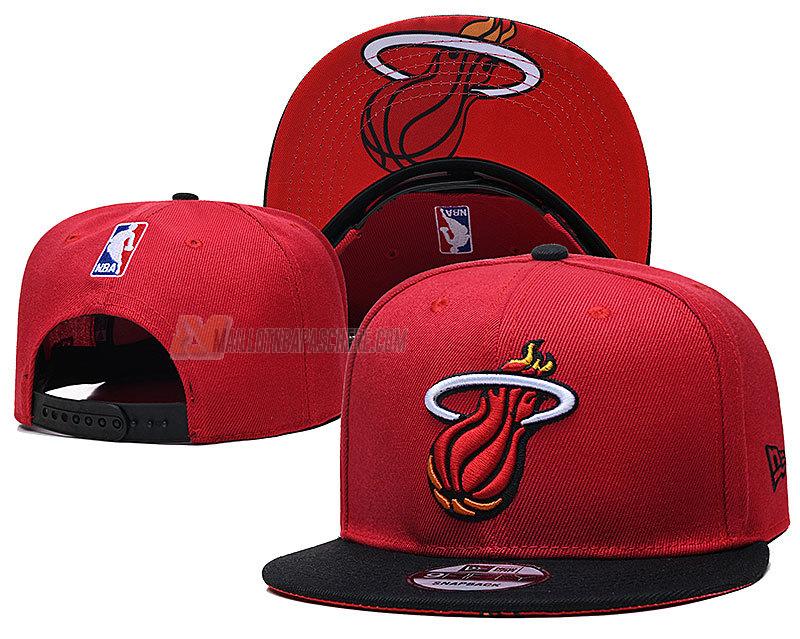 casquette hip hop miami heat de rouge cas146