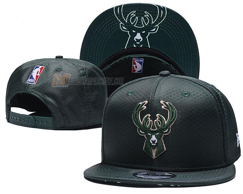 casquette hip hop milwaukee bucks de noir cas151