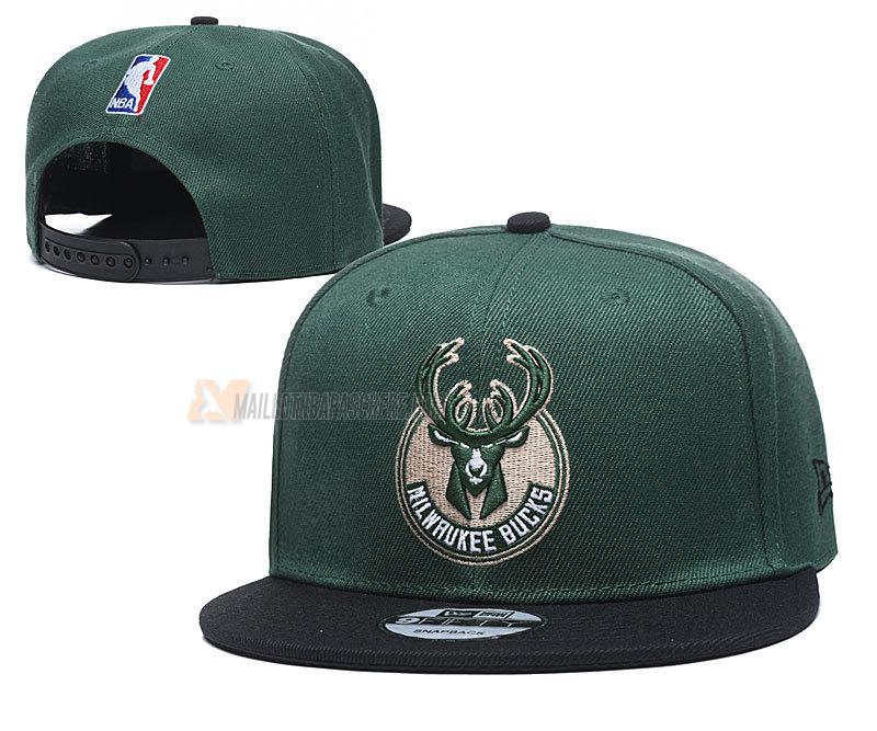 casquette hip hop milwaukee bucks de vert cas152