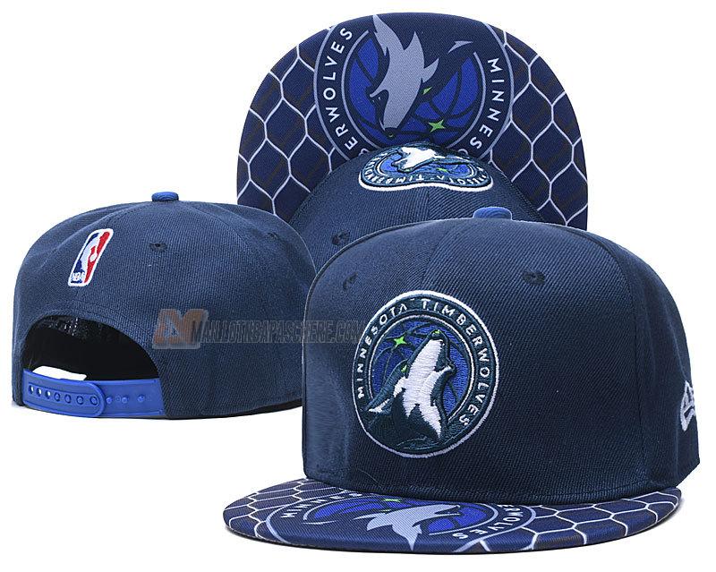 casquette hip hop minnesota timberwolves de bleu cas135