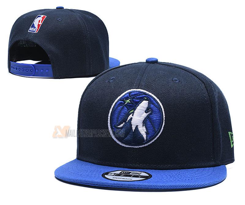 casquette hip hop minnesota timberwolves de bleu cas136