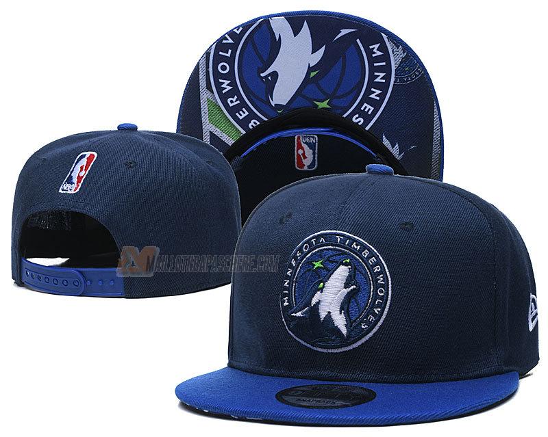 casquette hip hop minnesota timberwolves de bleu cas137