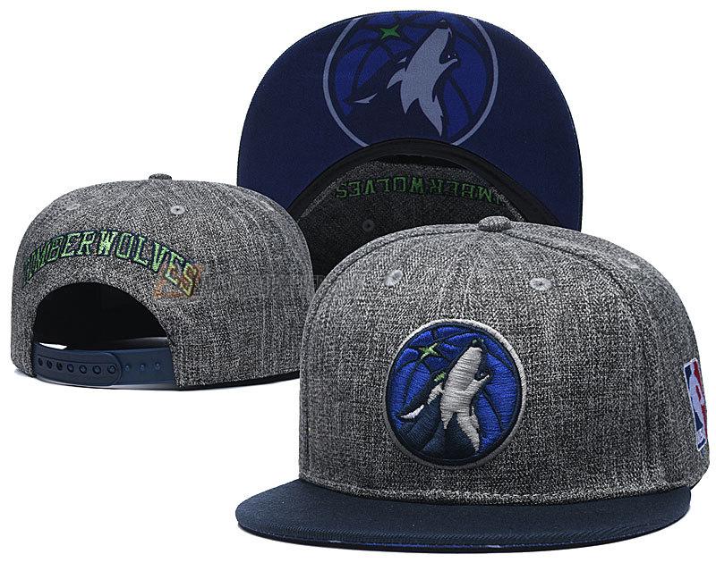 casquette hip hop minnesota timberwolves de gris cas134