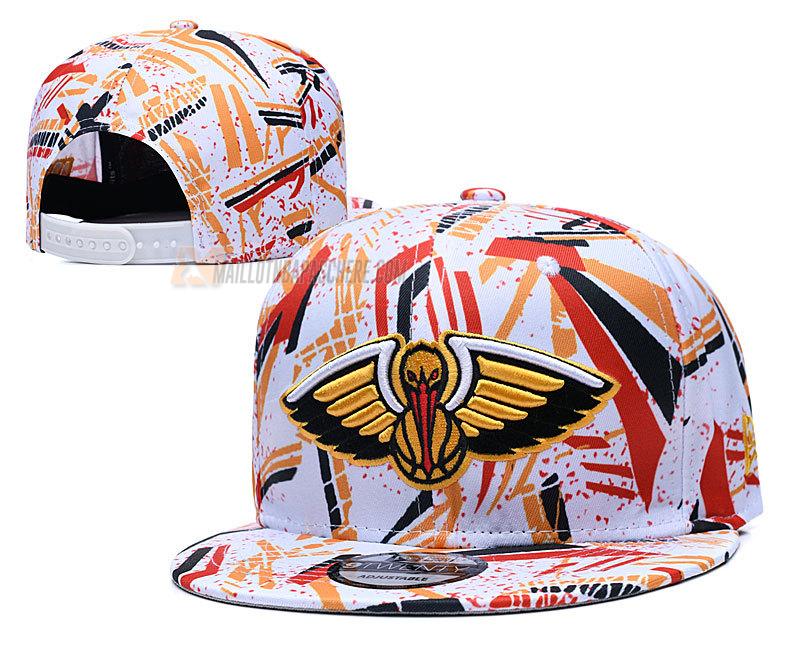 casquette hip hop new orleans pelicans de blanc cas133