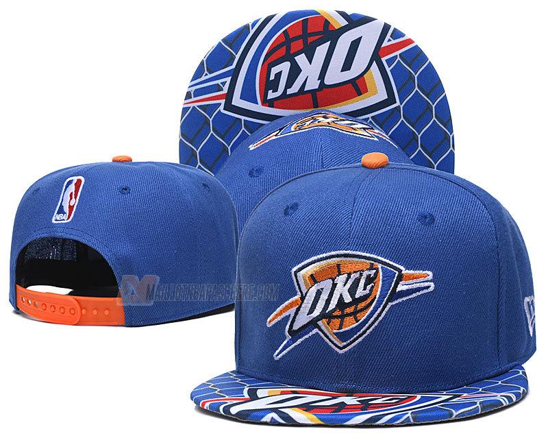 casquette hip hop oklahoma city thunder de bleu cas100