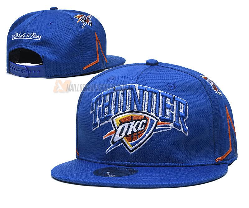 casquette hip hop oklahoma city thunder de bleu cas102