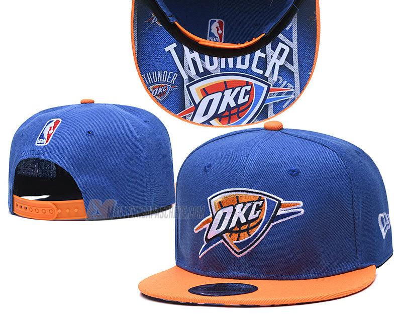 casquette hip hop oklahoma city thunder de bleu cas103