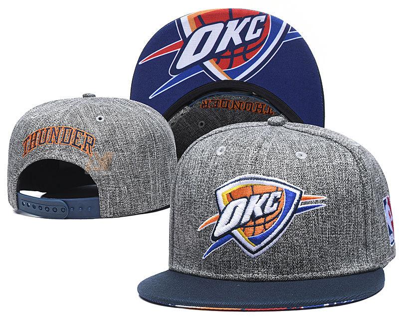 casquette hip hop oklahoma city thunder de gris cas101