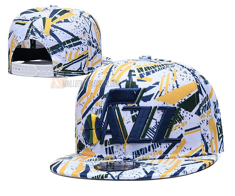 casquette hip hop utah jazz de blanc cas116