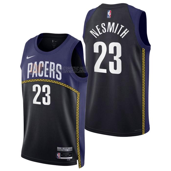 maillot aaron nesmith indiana pacers de 23 homme noir city edition 2023