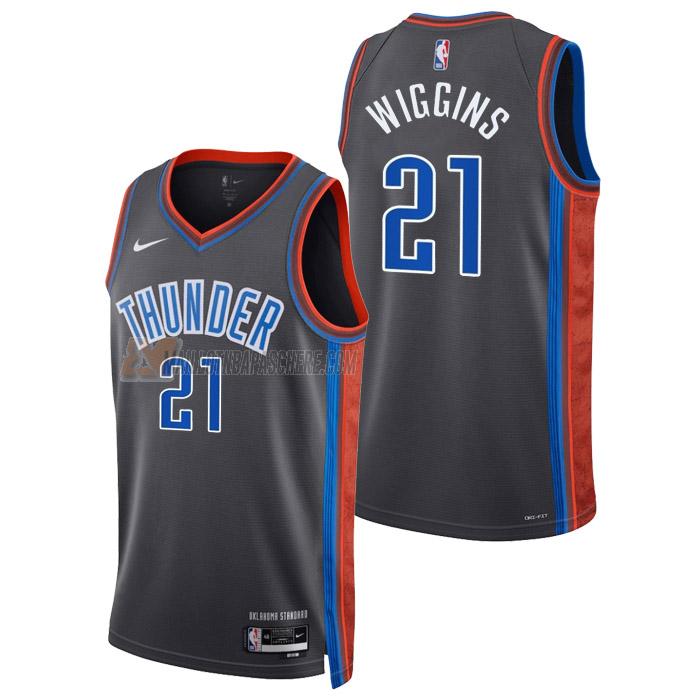 maillot aaron wiggins oklahoma city thunder de 21 homme gris city edition 2023