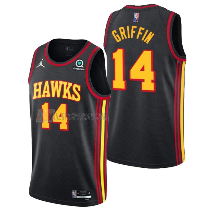 maillot aj griffin atlanta hawks de 14 homme noir statement edition 2023