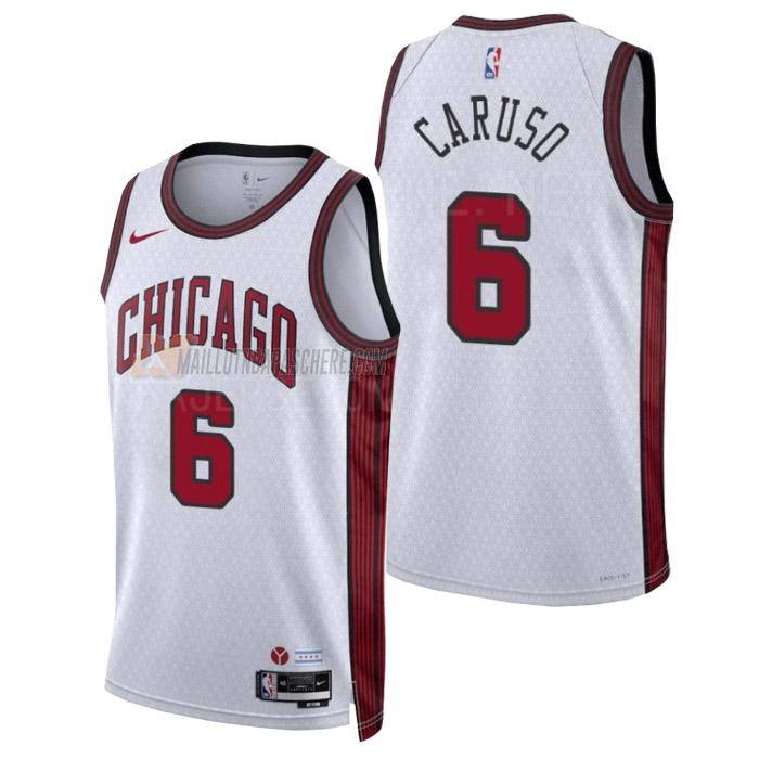 maillot alex caruso chicago bulls de 6 homme blanc city edition 2023