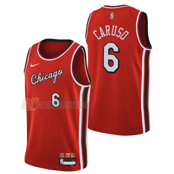 maillot alex caruso chicago bulls de 6 homme rouge city edition 2022