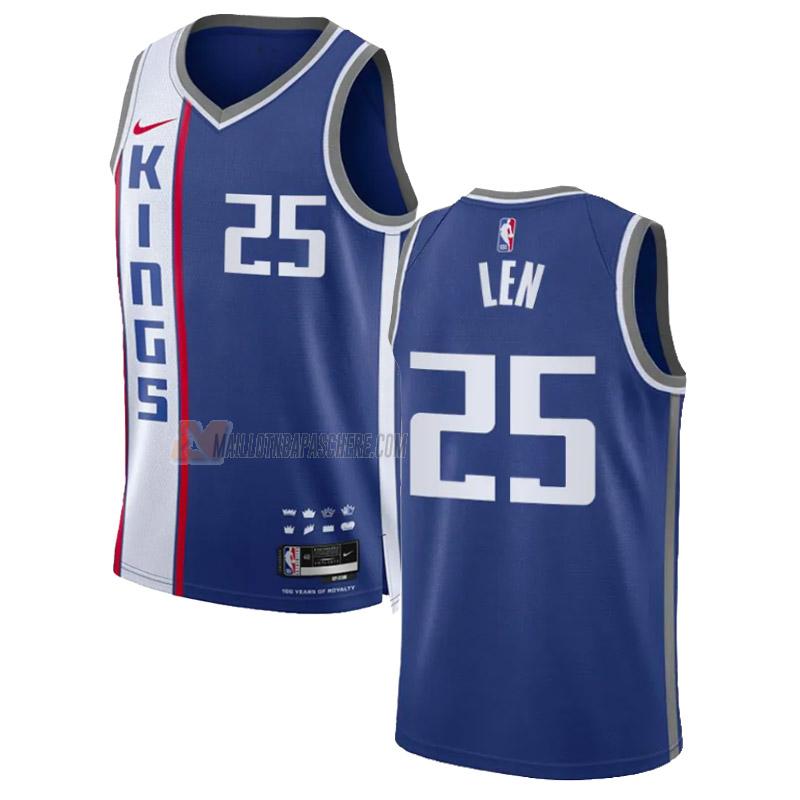 maillot alex len sacramento kings de 25 homme bleu city edition 2023-24