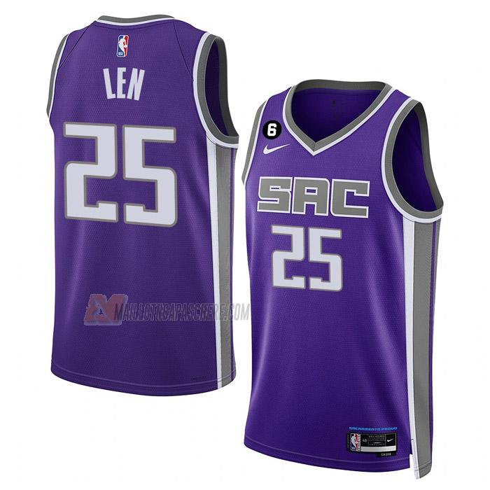 maillot alex len sacramento kings de 25 homme mauve icon edition 2023