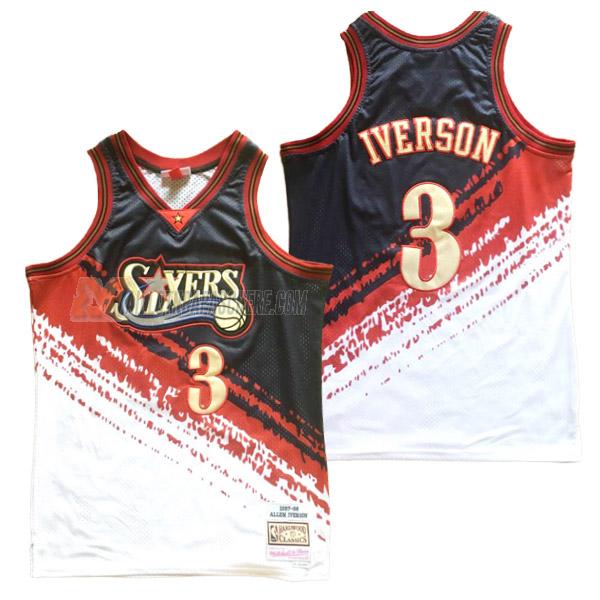 maillot allen iverson philadelphia 76ers de 3 homme blanc 23210c48