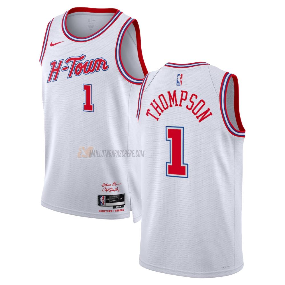 maillot amen thompson houston rockets de 1 homme blanc city edition 2023-24