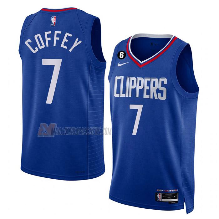 maillot amir coffey los angeles clippers de 7 homme bleu icon edition 2023