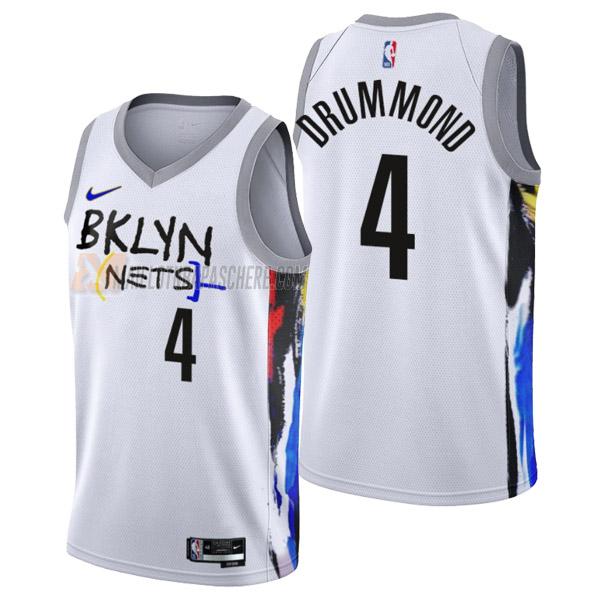 maillot andre drummond brooklyn nets de 4 homme blanc city edition 2023