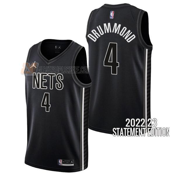 maillot andre drummond brooklyn nets de 4 homme noir statement edition 2023