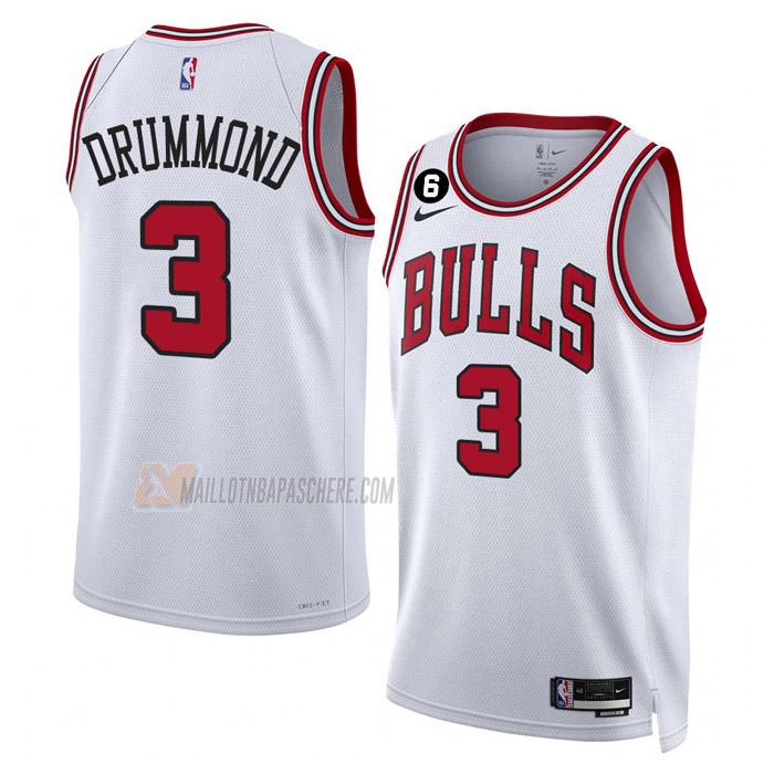 maillot andre drummond chicago bulls de 3 homme blanc association edition 2023